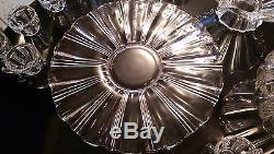 Beautiful Antique 12 Cup Punch Bowl on Matching Platter & Matching Serving Bowl