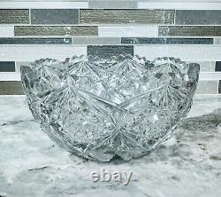 Beautiful Antique American Brilliant Cut Glass Bowl