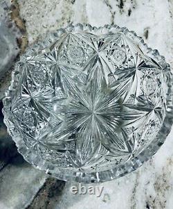 Beautiful Antique American Brilliant Cut Glass Bowl