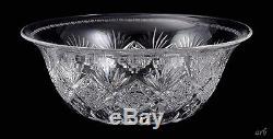 Beautiful Antique Sinclaire American Brilliant Period Cut Glass Punch Bowl 10