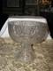 Beautiful Brilliant Antique Cut Glass & Etched 2-Piece Pedestal Punch Bowl