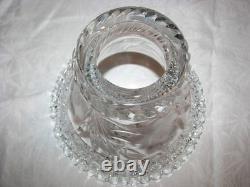 Beautiful Brilliant Antique Cut Glass & Etched 2-Piece Pedestal Punch Bowl