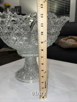 Beautiful Crystal Punch Bowl With Rotec Design, 2 Matching Cups