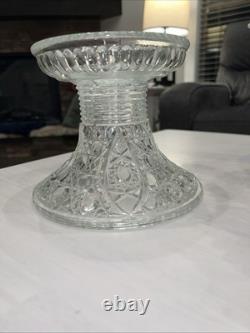 Beautiful Crystal Punch Bowl With Rotec Design, 2 Matching Cups