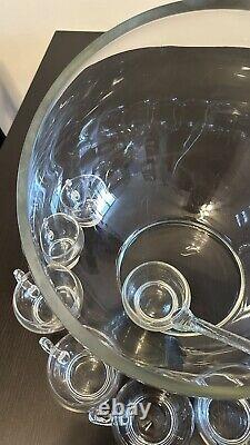 Beautiful! Vintage 12PC Reikes Crisa Punch Bowl