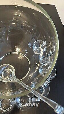 Beautiful! Vintage 12PC Reikes Crisa Punch Bowl