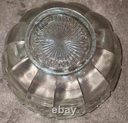 Beautiful Vintage Crystal Punch Bowl VGC LOVELY STARBURST DESIGN COLLECTIBLE