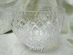 Beautiful Vintage Large Crystal Punch Bowl Webb or Waterford