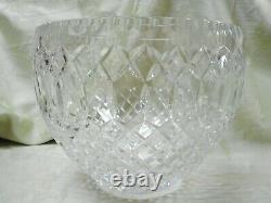 Beautiful Vintage Large Crystal Punch Bowl Webb or Waterford