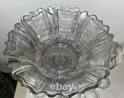 Best Vintage Heisey Punch Bowl Set with Stand and 14 Cups Glasses