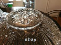 Beyond Rare HUGE 24-30 Cup Punch Bowl on Base With 16 Cups