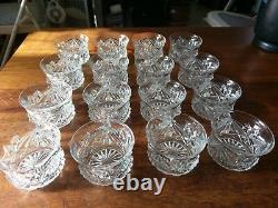 Beyond Rare HUGE 24-30 Cup Punch Bowl on Base With 16 Cups