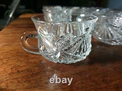 Beyond Rare HUGE 24-30 Cup Punch Bowl on Base With 16 Cups