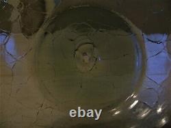 Blenko Wayne Husted Charcoal Crackled Glass Punch Bowl 1958 Catalog No. 5829