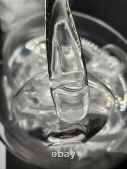 Blown Glass Punch Bowl Set of 26 Italian Moderno Lg Bowl, glass ladle, 25 cups