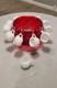 Brown & Gravenson 25 Piece Ruby and Milk White Glass Punch Bowl Set