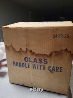 Brown & Gravenson 25 Piece Ruby and Milk White Glass Punch Bowl Set