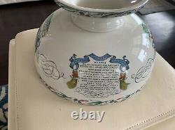 Burgess & Leigh Farmers Arms Punch Bowl (12) Mugs England God Speed The Plough