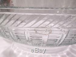 C1820 Anglo Irish / American Early Sandwich Glass Mold Blown & Cut Punch Bowl