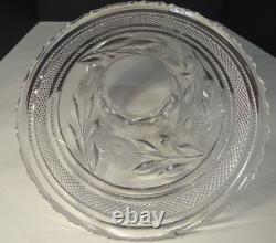 C1905 Birks Brilliant Cut Glass Gundy Clapperton Trefoil Mark Punch Bowl Base