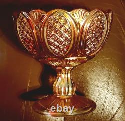 CARNIVAL GLASS RINDSKOPF punch / fruit bowl 1920s marigold vase bowl compote