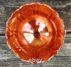 CARNIVAL GLASS RINDSKOPF punch / fruit bowl 1920s marigold vase bowl compote
