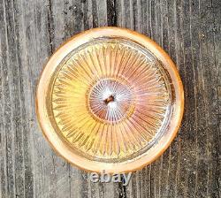 CARNIVAL GLASS RINDSKOPF punch / fruit bowl 1920s marigold vase bowl compote