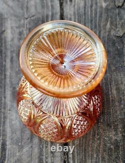 CARNIVAL GLASS RINDSKOPF punch / fruit bowl 1920s marigold vase bowl compote