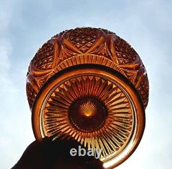 CARNIVAL GLASS RINDSKOPF punch / fruit bowl 1920s marigold vase bowl compote