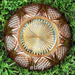 CARNIVAL GLASS RINDSKOPF punch / fruit bowl 1920s marigold vase bowl compote