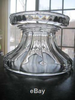 CLEAR INDIANA GLASS COLONIAL PANEL PUNCH BOWL withSTANDSCALLOPED RIM7115253EUC