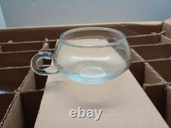 CRISA Hand Blown Crystal Moderno Juego Crisa 14PC Punch Bowl Set withLadle NIB WOW