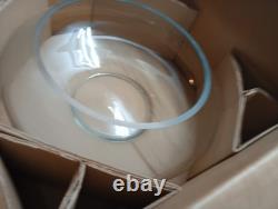 CRISA Hand Blown Crystal Moderno Juego Crisa 14PC Punch Bowl Set withLadle NIB WOW