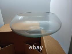 CRISA Hand Blown Crystal Moderno Juego Crisa 14PC Punch Bowl Set withLadle NIB WOW