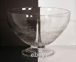 Cambridge Glass TALLY HO Punch Bowl Set Horizontal Rings Bands 13-pc 7-quarts