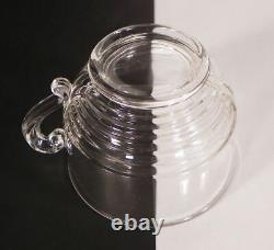 Cambridge Glass TALLY HO Punch Bowl Set Horizontal Rings Bands 13-pc 7-quarts