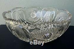 Cambridge Marjorie Antique Eapg Glass Punch Bowl