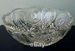 Cambridge Marjorie Antique Eapg Glass Punch Bowl