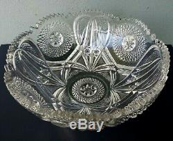 Cambridge Marjorie Antique Eapg Glass Punch Bowl