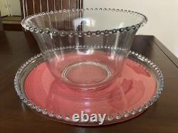 Candlewick Clear 2 Piece Punch Bowl Set by Imperial Glass Ohio