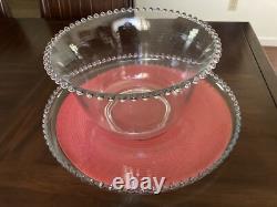 Candlewick Clear 2 Piece Punch Bowl Set by Imperial Glass Ohio
