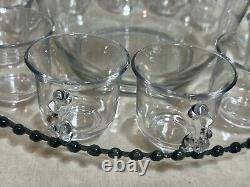 Candlewick Punch Bowl 12 Cups Underplate by Imperial Glass Ohio Beautiful Set