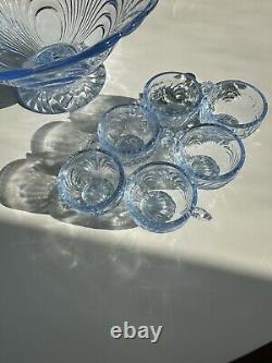 Caprice Moonlight Blue Punch Bowl And Cups For Children Set