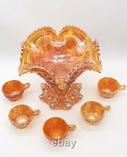 Carnival Beautiful Imperial Marigold Fashion 7 Piece Punch Bowl Set