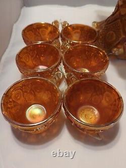 Carnival Beautiful Imperial Marigold Fashion 8 Piece Punch Bowl Set