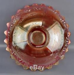 Carnival Glass Fenton ORANGE TREE Marigold Flared Punch Bowl with Base 4352