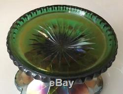 Carnival Green Imperial Heavy Grape Punch Bowl Base Rare Oppurtunity Here Folks