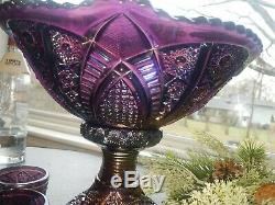 Carnival Wonderful Imperial Electric Purple Broken Arches Punch Bowl