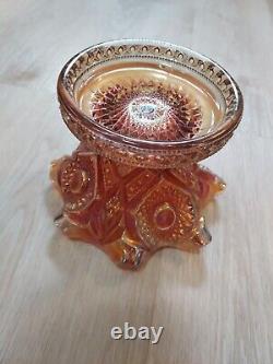 Circa Fashion Marigold Carnival by Imperial Glass Punch Bowl With Base & 3 Cups