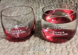 Ciroc LE Watermelon Glass Party Punch Bowl Set w 8 Cups